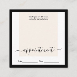 Moderne Clean Layout Challigrafie Ernennung Quadratische Visitenkarte