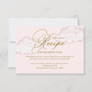 Moderne Cloud-Brautparty-Rezeptanfrage Einladung