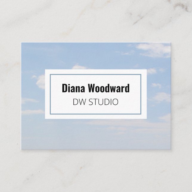 Moderne Clouds Foto Business Card Visitenkarte (Vorderseite)