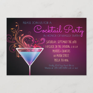 MODERNE COCKTAIL-PARTY Party Einladung