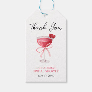 Moderne Cocktail-Rosette Brautparty Dankeschön Geschenkanhänger