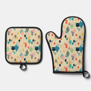 Moderne Cocktails aus dem Mittelalter Ofenhandschuh & Topflappen-Set