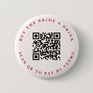 Moderne Cocktails Bachelorette QR-Code Button