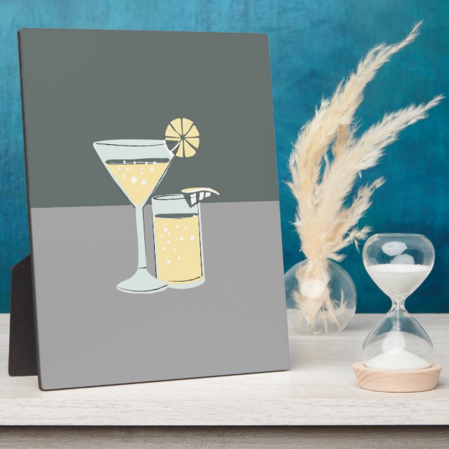 Moderne Cocktails Colorblock Fotoplatte (Seite)
