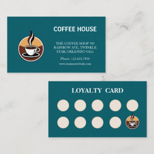 Moderne Coffee Calkboard gefaltete Briefmarke Visitenkarte
