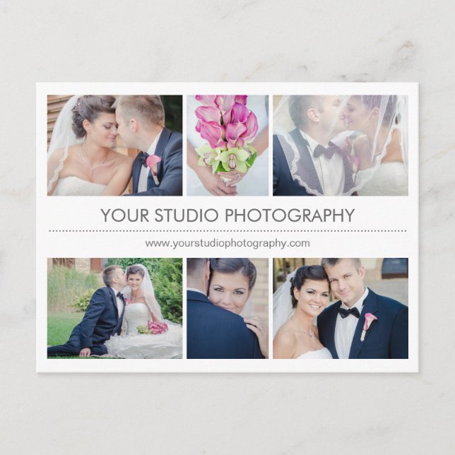 Moderne Collage Business Marketing Postkarten (Vorderseite)