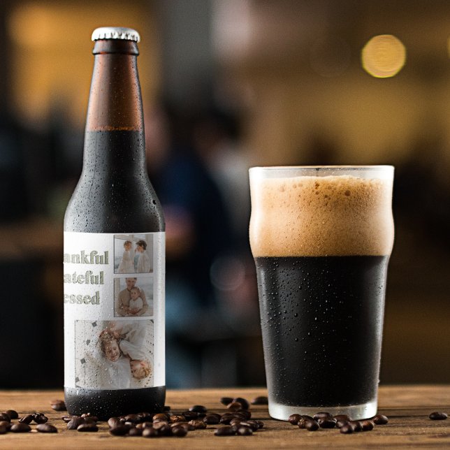 Moderne Collage Drei Foto | Erntedank Bierflaschenetikett (Von Creator hochgeladen)