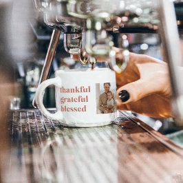 Moderne Collage Drei Foto | Glückliches Erntedankf Espressotasse