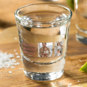 Moderne Collage Drei Foto   Glückliches Erntedankf Schnapsglas