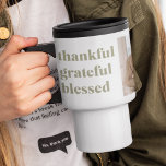 Moderne Collage Drei Foto | Happy Thanksgiving Tr Reisebecher<br><div class="desc">Moderne Collage Drei Foto | Glückliches Erntedankfest</div>