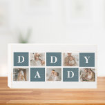 Moderne Collage Fathers Foto & Green Daddy Geschen Holzkisten Schild<br><div class="desc">Ein modernes Collage Vthers Foto ist ein personalisiertes Geschenk, das mehrere Fotos einer Vater- oder Vaterfigur kreativ und stilvoll kombiniert. Es beinhaltet die Auswahl mehrerer bedeutender Bilder und deren Anordnung in einem Collage-Format, oft mit überlappenden oder rasterähnlichen Designs. Die Fotos können verschiedene Momente oder Erinnerungen, wie Familienferien, besondere Anlässe oder...</div>