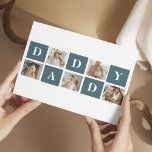 Moderne Collage Fathers Foto & Green Daddy Geschen Magnetkarte<br><div class="desc">Ein modernes Collage Vthers Foto ist ein personalisiertes Geschenk, das mehrere Fotos einer Vater- oder Vaterfigur kreativ und stilvoll kombiniert. Es beinhaltet die Auswahl mehrerer bedeutender Bilder und deren Anordnung in einem Collage-Format, oft mit überlappenden oder rasterähnlichen Designs. Die Fotos können verschiedene Momente oder Erinnerungen, wie Familienferien, besondere Anlässe oder...</div>