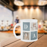 Moderne Collage Fathers Foto & Green Daddy Geschen Mattglastasse<br><div class="desc">Ein modernes Collage Vthers Foto ist ein personalisiertes Geschenk, das mehrere Fotos einer Vater- oder Vaterfigur kreativ und stilvoll kombiniert. Es beinhaltet die Auswahl mehrerer bedeutender Bilder und deren Anordnung in einem Collage-Format, oft mit überlappenden oder rasterähnlichen Designs. Die Fotos können verschiedene Momente oder Erinnerungen, wie Familienferien, besondere Anlässe oder...</div>