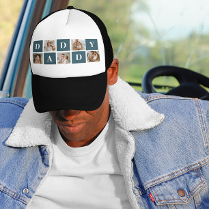 Moderne Collage Fathers Foto & Green Daddy Geschen Truckerkappe