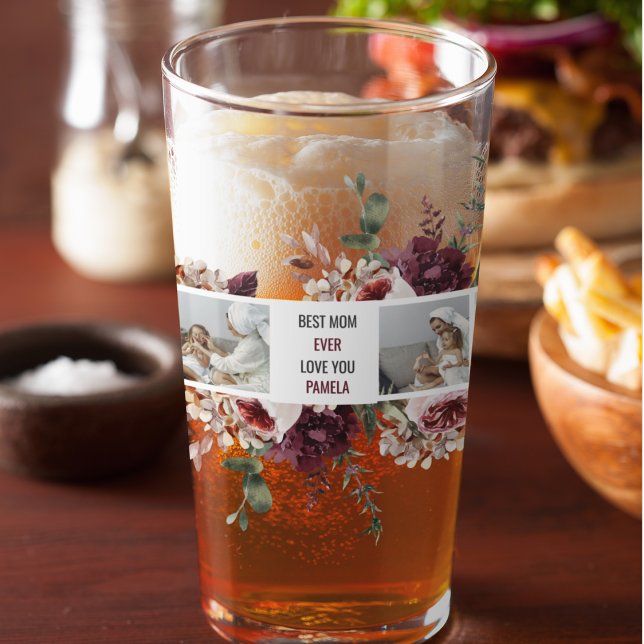 Moderne Collage Foto-Blume geben den Rahmen für be Glas (Von Creator hochgeladen)