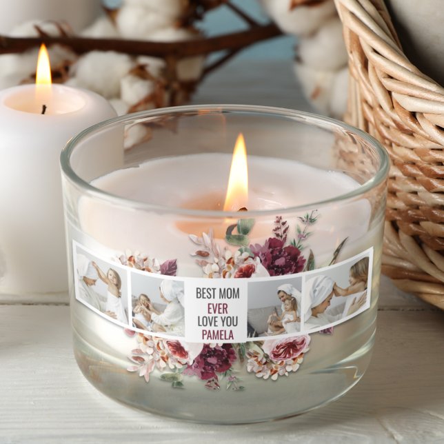 Moderne Collage Foto-Blume geben den Rahmen für be Rechteckiger Aufkleber (Von Creator hochgeladen)