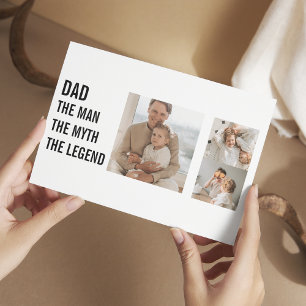 Moderne Collage-Foto   Geschenk für den Vater Postkarte