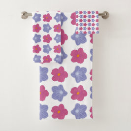Moderne Coloré Chic Motif Floral Serviette de bain