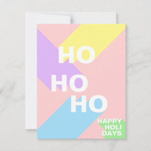 moderne coloré minimaliste ho ho ho noël carte