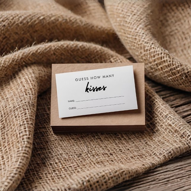 Moderne Combien de baisers Fête des mariées Carte  (Créateur téléchargé)