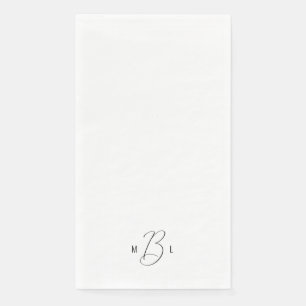 Moderne Combo-Schriftart-Monogramm-Hochzeit Serviette