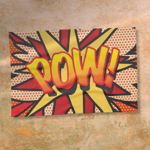 Moderne Comic- Pop-Art- POW Geschirrtuch