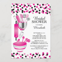 Moderne Confetti Küche Bridal Dusche Einladungen