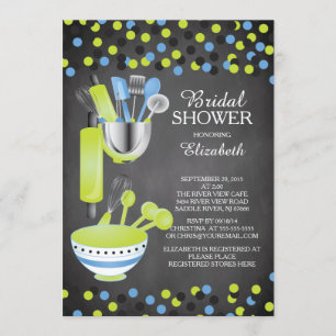 Moderne Confetti Küche Bridal Dusche Einladungen