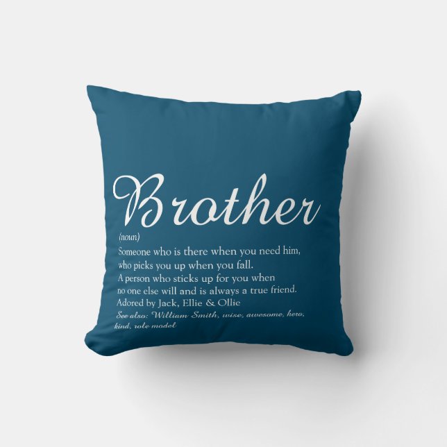 Moderne Cool Blue World ist die beste Brother Defi Kissen (Vorderseite)