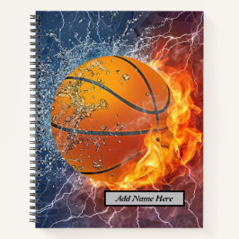 Moderne, Coole Basketball-Wasser- und Eisgestaltun Notizbuch