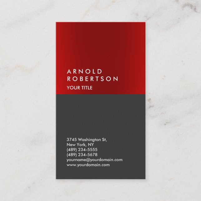 Moderne Coole Berufliche Business Card Visitenkarte (Vorderseite)