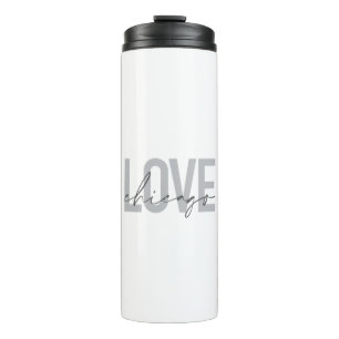 Moderne, coole, einfache, minimale Design-Liebe Ch Thermosbecher