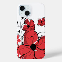 Moderne Coole Girl-Red- und Black-Blume