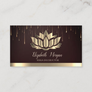 Moderne Coole Lotus Gold Lotus Gold Strip Tropfen  Visitenkarte