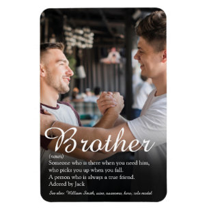 Moderne Coole Lustige Foto Bruder Definition Magnet