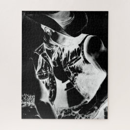 Moderne Coole Maskulinarisch Schwarz-Weiß Cowboy K