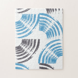 Moderne, coole, trendige, blaue abstrakte Pinselst