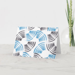 Moderne, coole, trendige, blaue abstrakte Pinselst Karte