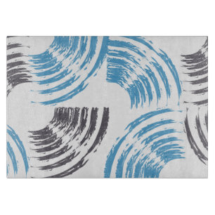 Moderne, coole, trendige, blaue abstrakte Pinselst Schneidebrett