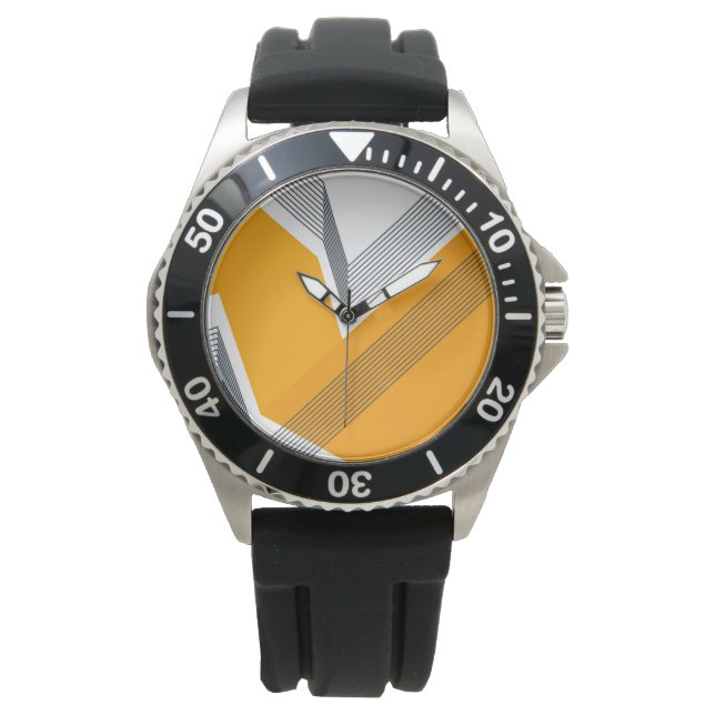 Moderne, coole, trendige, urbane, einfache geometr armbanduhr (Vorderseite)