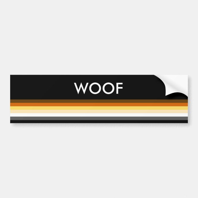 Moderne Coole und elegante Gay Bear Pride Flag WOO Autoaufkleber (Vorne)