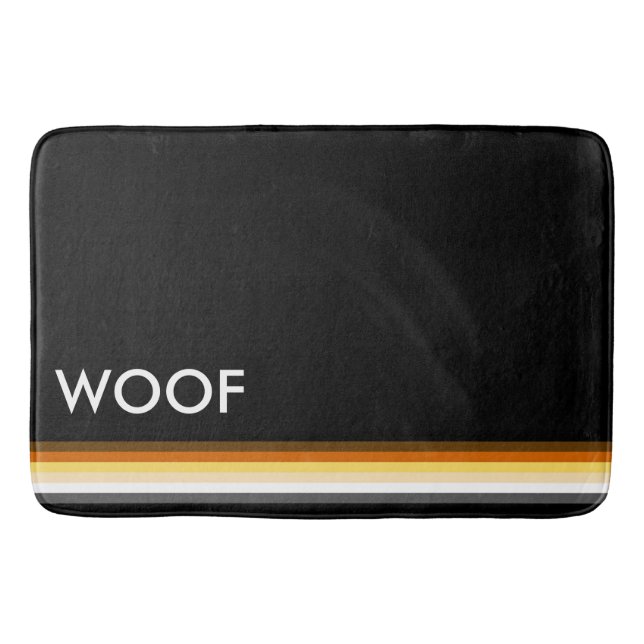 Moderne Coole und elegante Gay Bear Pride Flag WOO Badematte (Vorderseite)