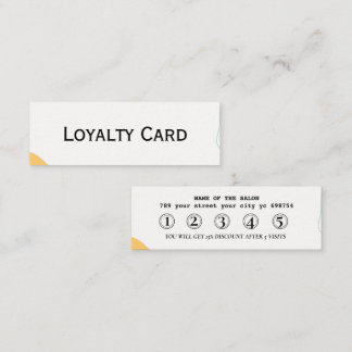 Moderne Corner Accent Loyalty Card - Sauber Treuekarte