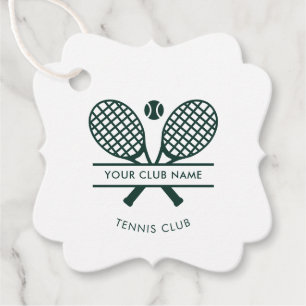 Moderne Country Club Name Tennis Team Grün Custom Geschenkanhänger