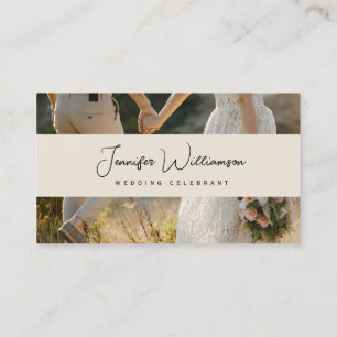 Moderne Couple Wedding Celebrant Business Card Visitenkarte