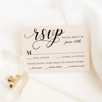 Moderne Cream- und Black Script-Hochzeit