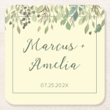 Moderne Creme & Eukalyptus Wedding