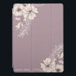 Moderne Creme Floral iPad Smart Cover<br><div class="desc">Unsere moderne Kollektion bietet leichte Pflaumen und cremigem Hintergrund mit Schablonenbotanicalen. Modernes Layout und serifener Schriftart verleihen dieser Suite Eleganz. Senden Sie Einladungen, die Sie nicht widerstehen können, oder dekorieren Sie Ihre Zuhause und Ihr Büro mit modernen Blumengegenständen. In dieser Sammlung können viele Dinge gemischt und zusammengestellt werden. Karo in...</div>