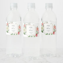 Moderne Creme Rose Blumenwasser Hochzeit