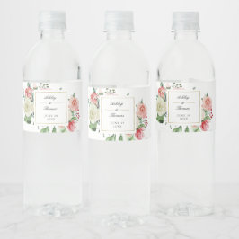 Moderne Creme Rose Blumenwasser Hochzeit